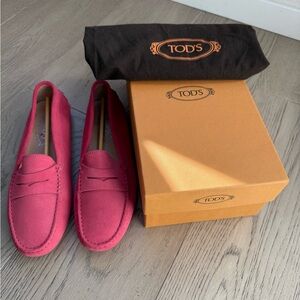 Tod’s Fushcia pink loafers